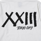 GARMENT DYE L/S TEE V WHITE