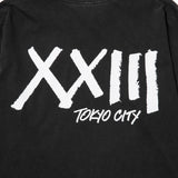 GARMENT DYE L/S TEE V BLACK