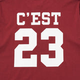 GOAT 23 LOGO S/S TEE BURGUNDY