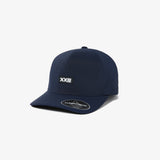 ADJUSTABLE RUBBER LOGO NYLON CAP NAVY