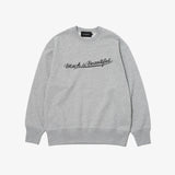 EMBROIDERY CREW SWEAT GRAY