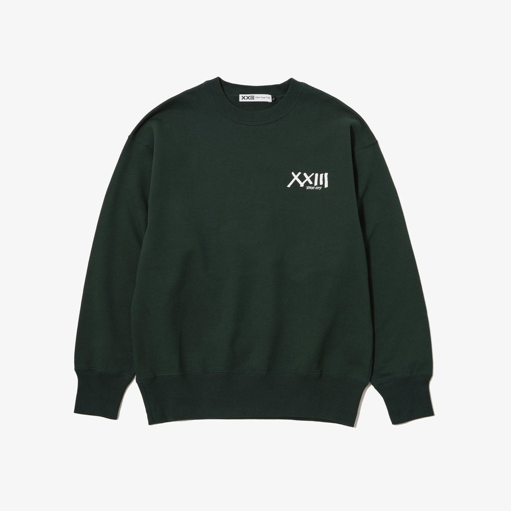 TOKYO CITY CREW SWEAT GREEN – XXIII C'EST VINGT-TROIS