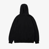 KNIT HALF ZIP HOODIE BK