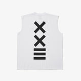 COTTON NO SLEEVE TEE WHITE