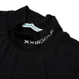 SWING MOCK NECK TEE BLACK