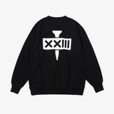 GOLF TEE LOGO CREW SWEAT BLACK