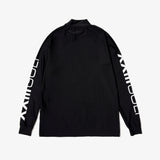 MOCK NECK L/S TEE BLACK