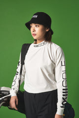 MOCK NECK L/S TEE WHITE