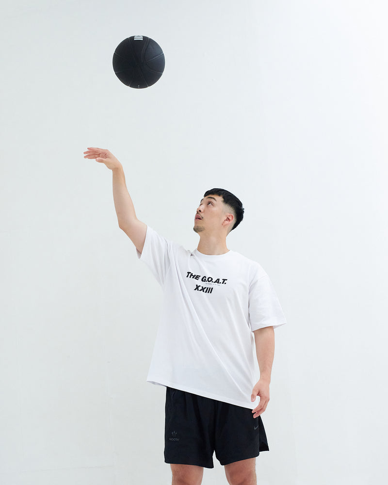 GOAT 23 LOGO S/S TEE WHITE