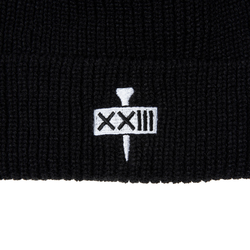 GOLF TEE LOGO KNIT CAP BLK