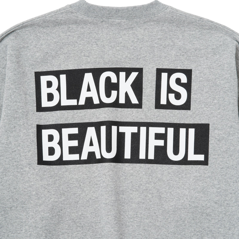 PATCH BOX LOGO CREW SWEAT GRAY