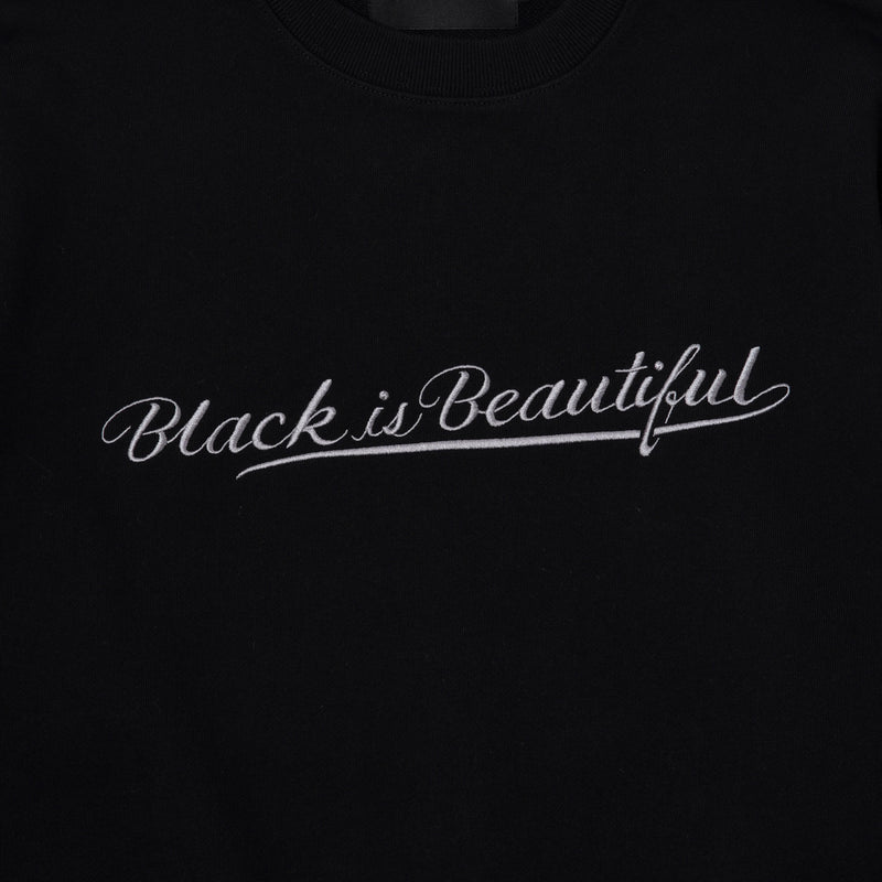 EMBROIDERY CREW SWEAT BLK
