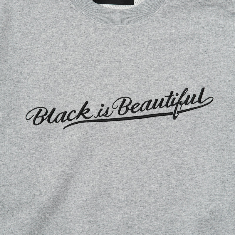 EMBROIDERY CREW SWEAT GRAY