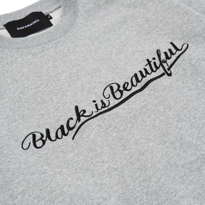 EMBROIDERY CREW SWEAT GRAY