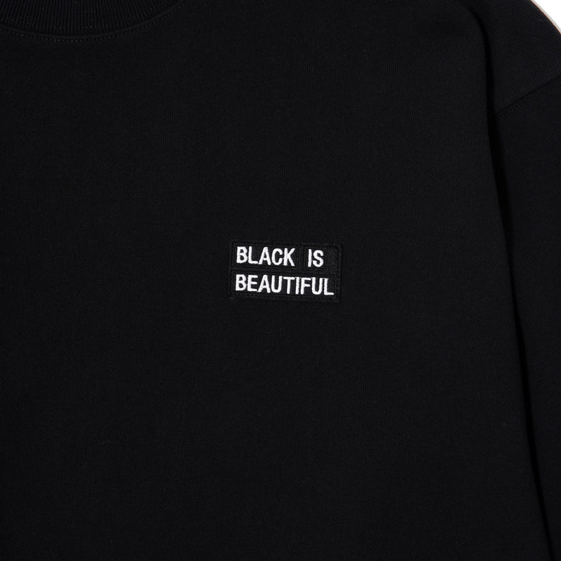 PATCH BOX LOGO CREW SWEAT BLK