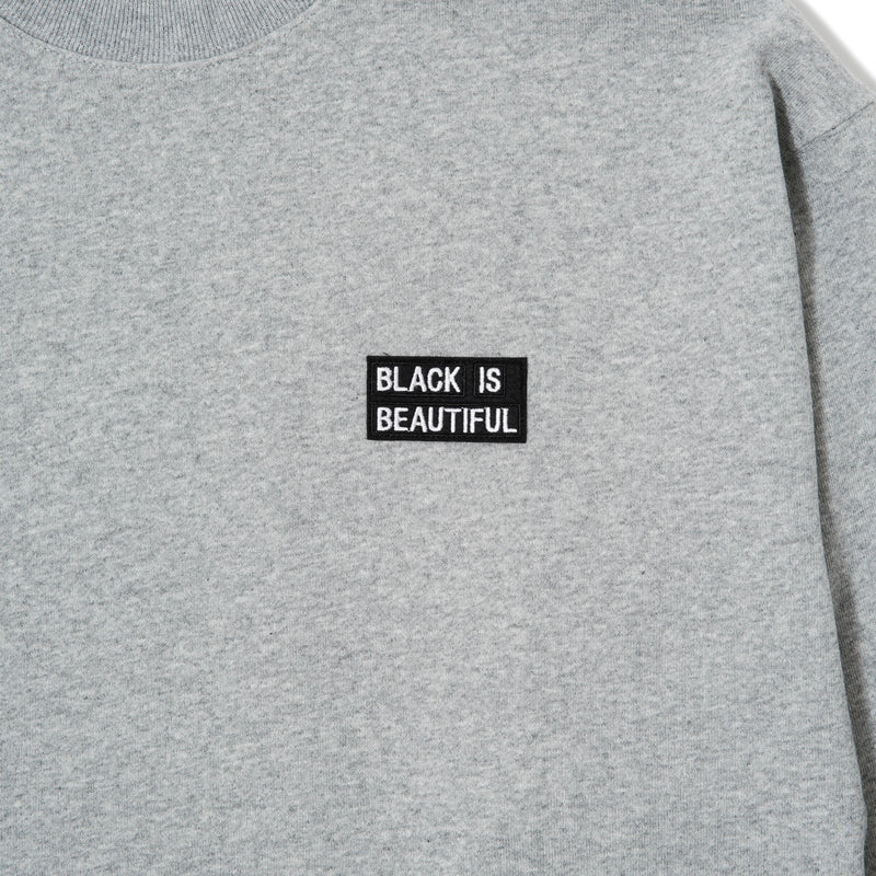 PATCH BOX LOGO CREW SWEAT GRAY