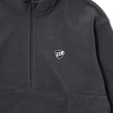 PILE FLEECE HALF ZIP PULLOVER CHARCOAL