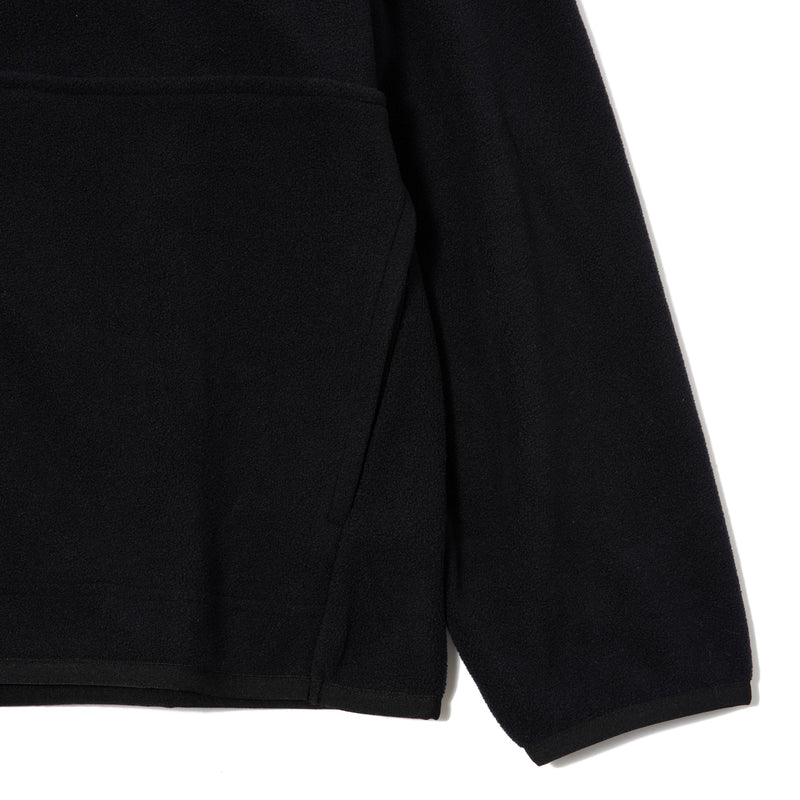 PILE FLEECE HALF ZIP PULLOVER BLACK