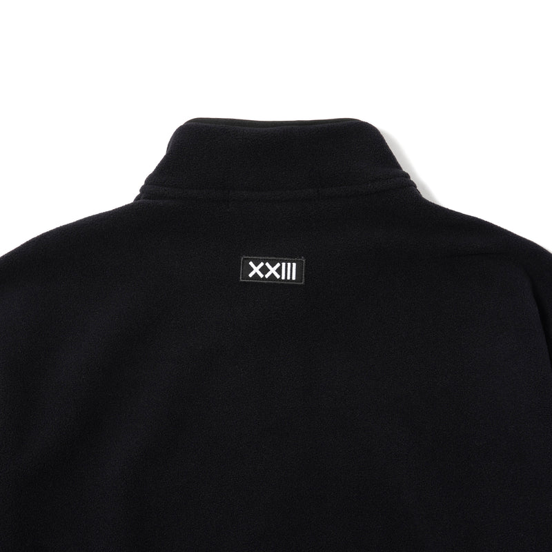 PILE FLEECE HALF ZIP PULLOVER BLACK