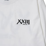 GARMENT DYE L/S TEE V WHITE