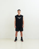 GOAT 23 LOGO NO SLEEVE TEE BLACK