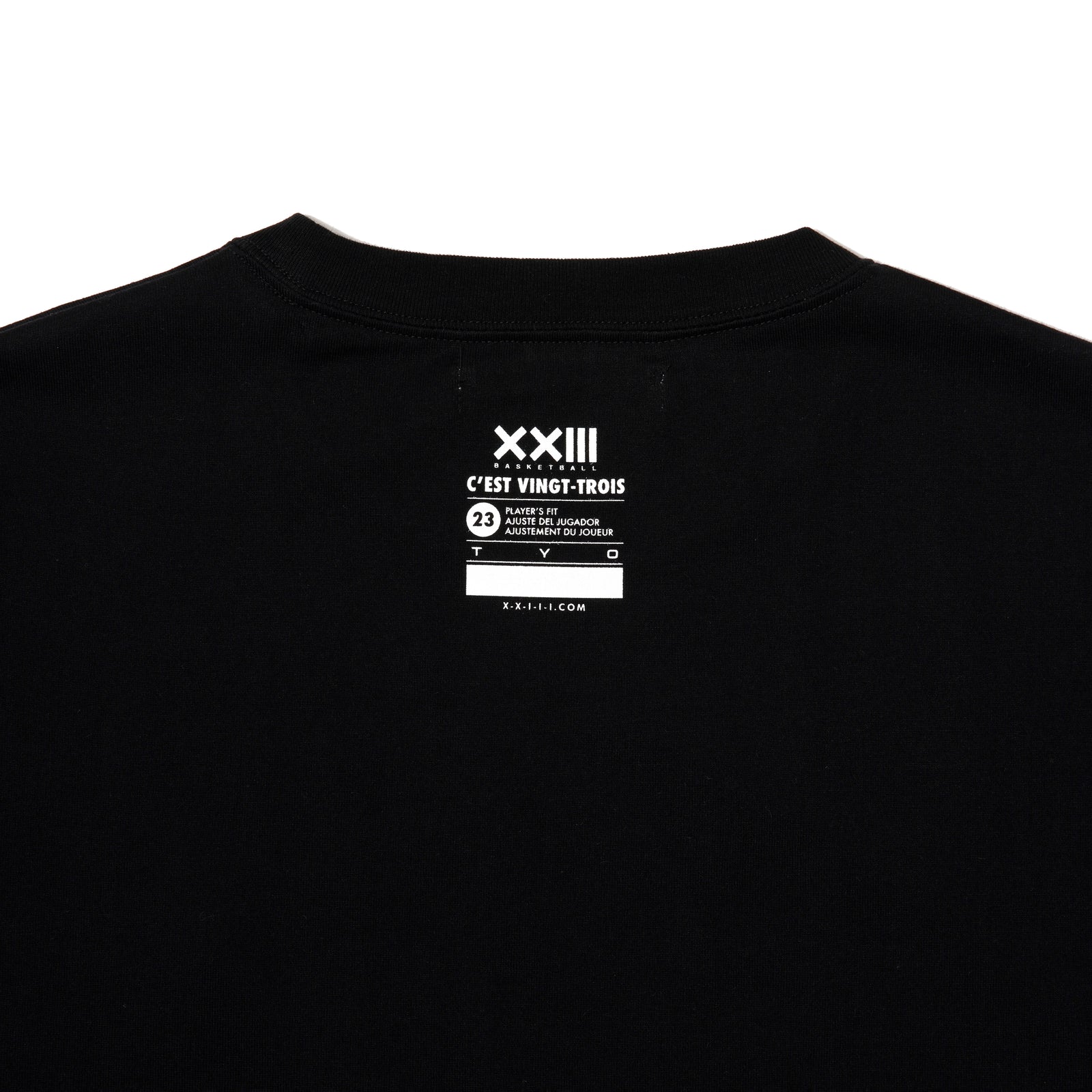 PATCH LOGO TEE BLACK – XXIII C'EST VINGT-TROIS