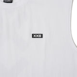 COTTON NO SLEEVE TEE WHITE