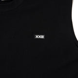 COTTON NO SLEEVE TEE BLK