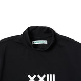 GOLF CLUB HIGH NECK S/S TEE BLACK