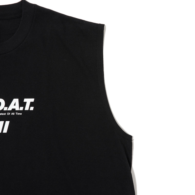 GOAT 23 LOGO NO SLEEVE TEE BLACK