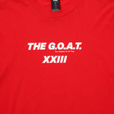 GOAT 23 LOGO S/S TEE RED