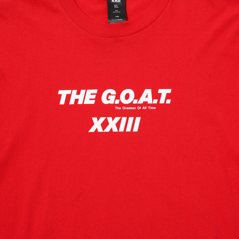 GOAT 23 LOGO S/S TEE RED