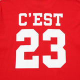 GOAT 23 LOGO S/S TEE RED