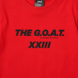 GOAT 23 LOGO KIDS TEE RED