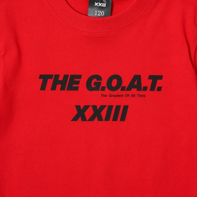 GOAT 23 LOGO KIDS TEE RED