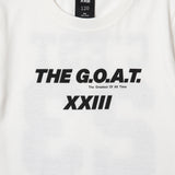 GOAT 23 LOGO KIDS TEE VANILLA WHITE