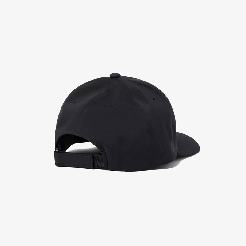 ADJUSTABLE RUBBER LOGO  NYLON CAP BLACK