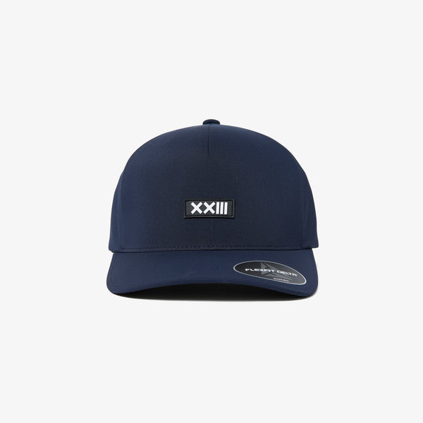 ADJUSTABLE RUBBER LOGO  NYLON CAP NAVY