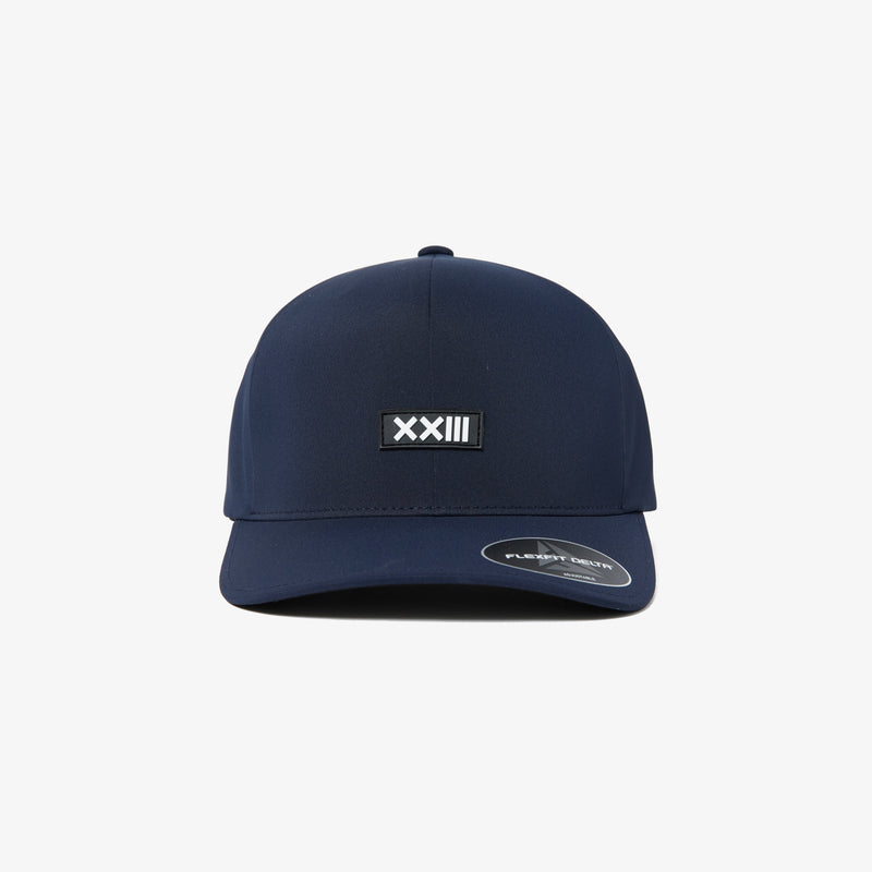 ADJUSTABLE RUBBER LOGO  NYLON CAP NAVY