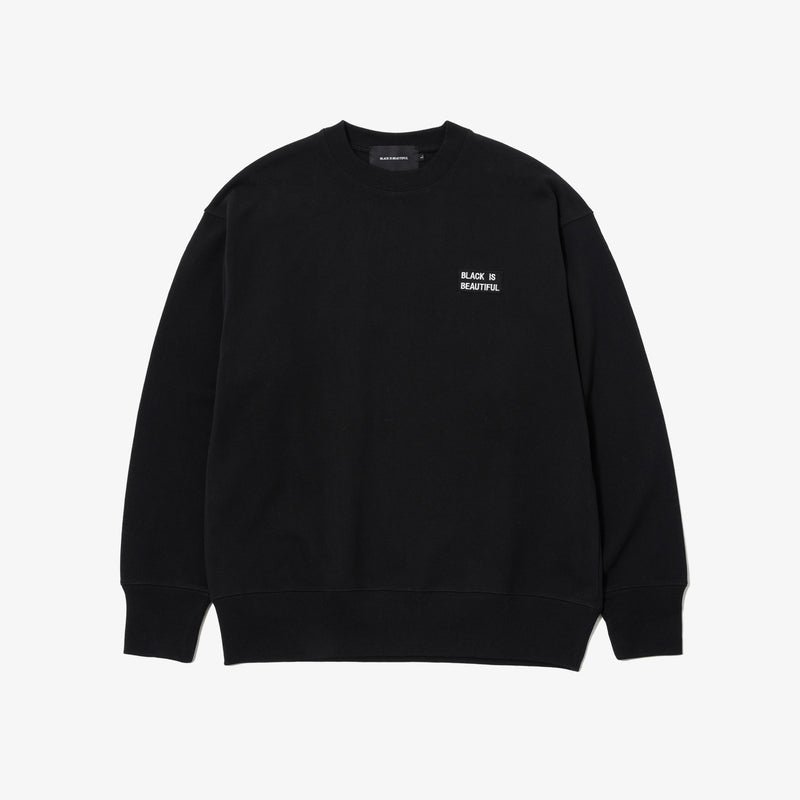 PATCH BOX LOGO CREW SWEAT BLK