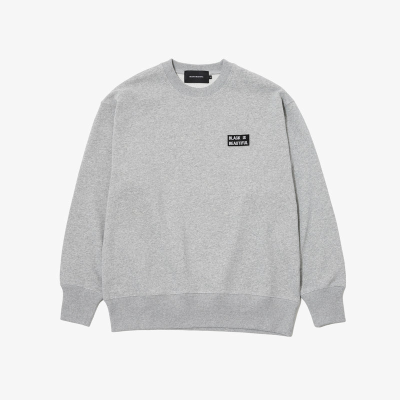 PATCH BOX LOGO CREW SWEAT GRAY