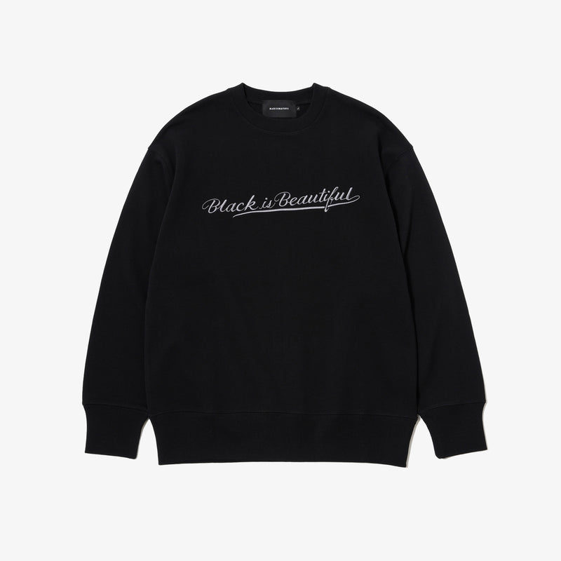 EMBROIDERY CREW SWEAT BLK