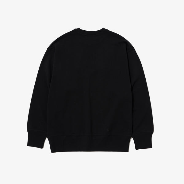 EMBROIDERY CREW SWEAT BLK
