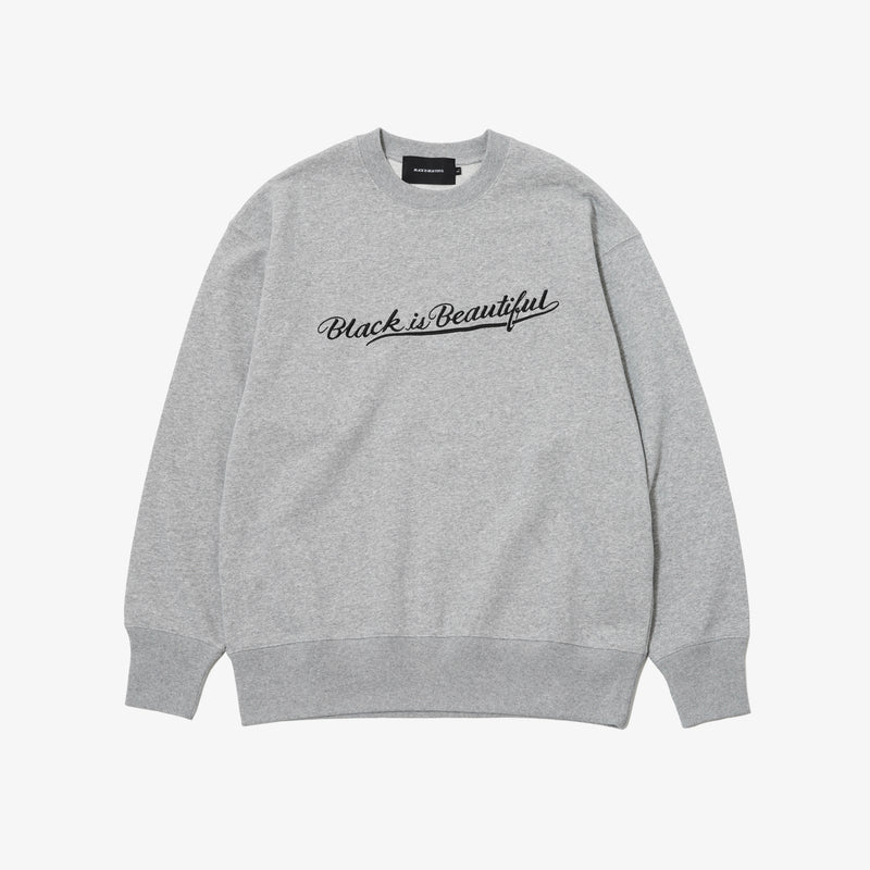 EMBROIDERY CREW SWEAT GRAY