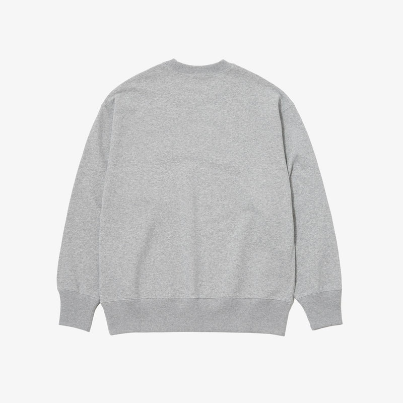 EMBROIDERY CREW SWEAT GRAY
