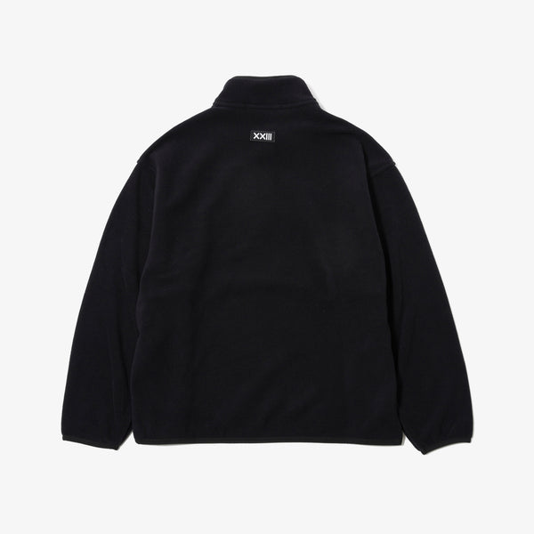 PILE FLEECE HALF ZIP PULLOVER BLACK