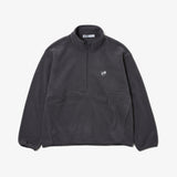 PILE FLEECE HALF ZIP PULLOVER CHARCOAL