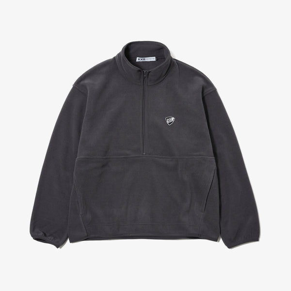 PILE FLEECE HALF ZIP PULLOVER CHARCOAL – XXIII C'EST VINGT-TROIS