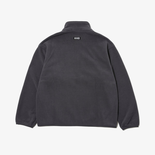 PILE FLEECE HALF ZIP PULLOVER CHARCOAL