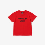 GOAT 23 LOGO KIDS TEE RED